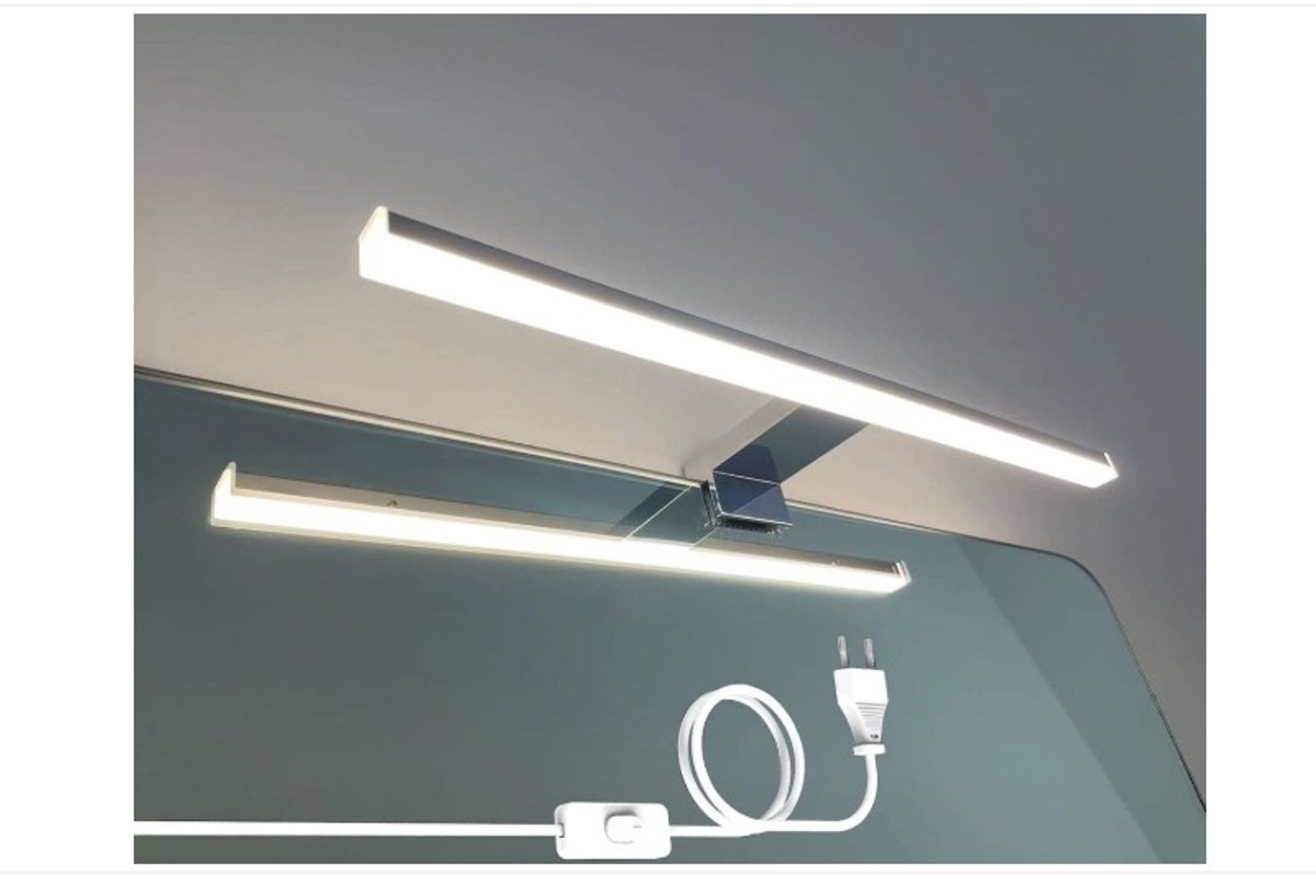 WNHB® Badkamer Spiegellamp 40 cm - 8W 800lm IP44 - Natuurwit Licht met Schakelaar - Wandlamp voor Spiegelkast 230V