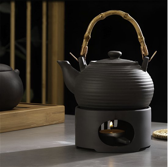 XEMM Rechaud - Warmhoudplaatje Theepot - Zwart met Koper Design - ø14,5 cm — afbeelding 4