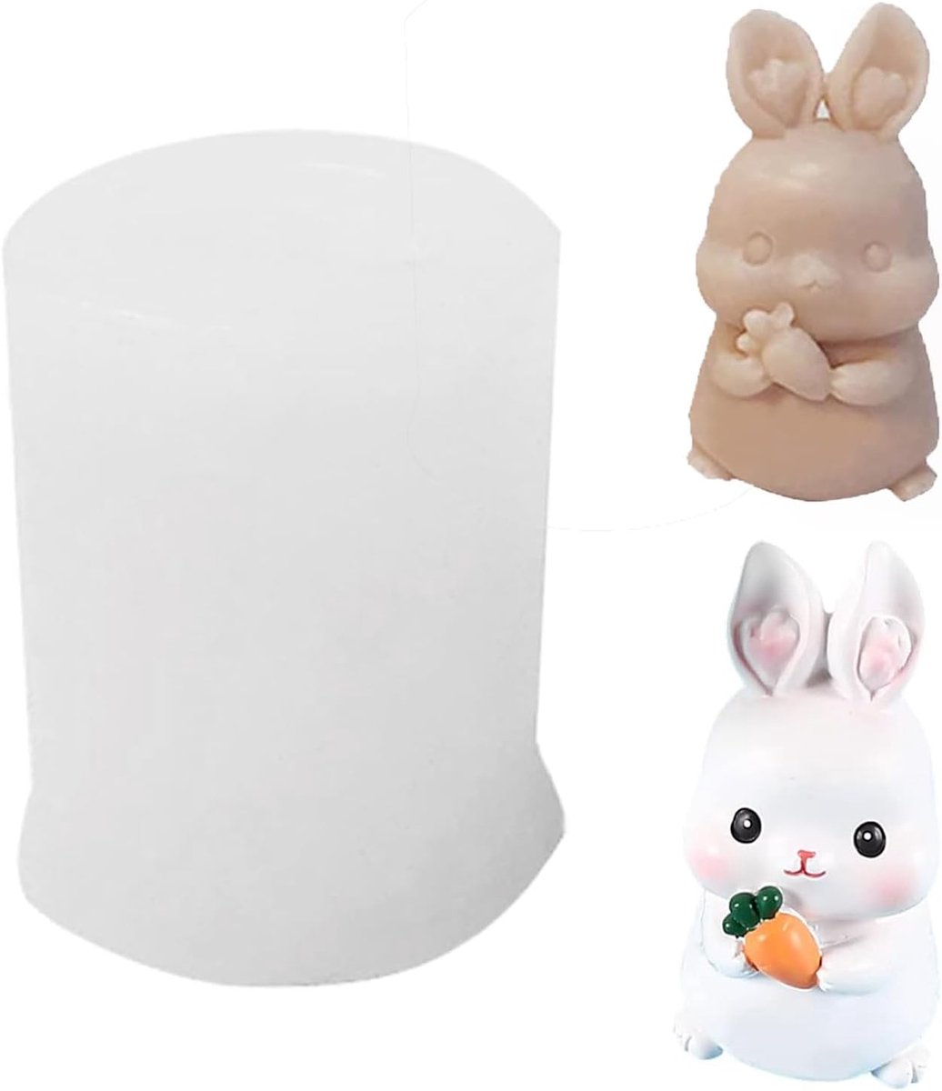 3D Rabbit Mould - Silicone Mould - Pasen - Bakvorm voor Fondant - Chocolade Mould