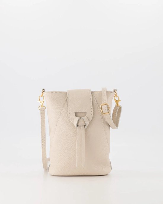 sac - cuir - petit - écru - bandoulière