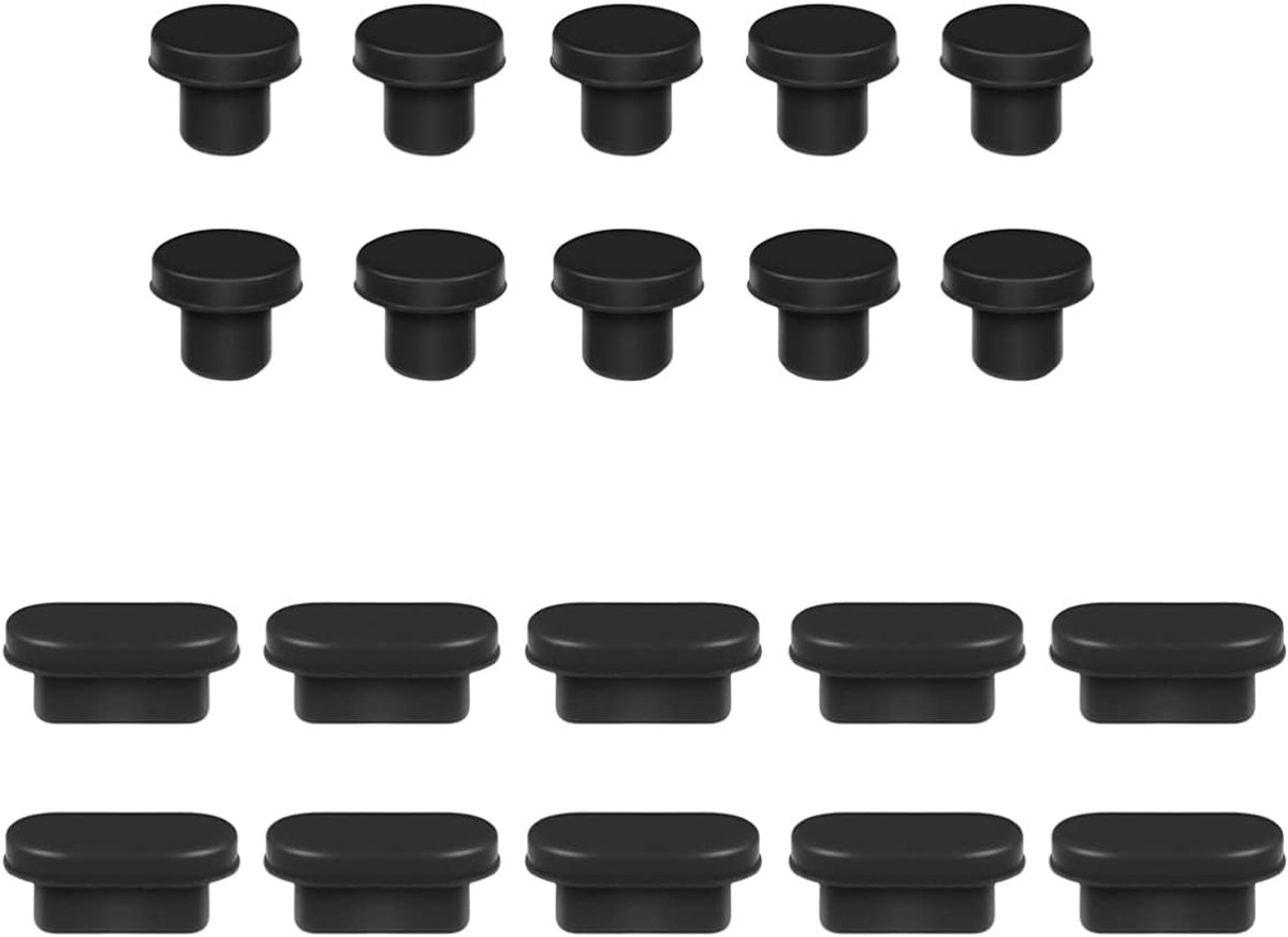 10 Pairs Anti-Dust Plug Type-C Jacks - Silicone Waterproof - Dustproof Protection voor 3.5mm Laptop - PC - Telefoon