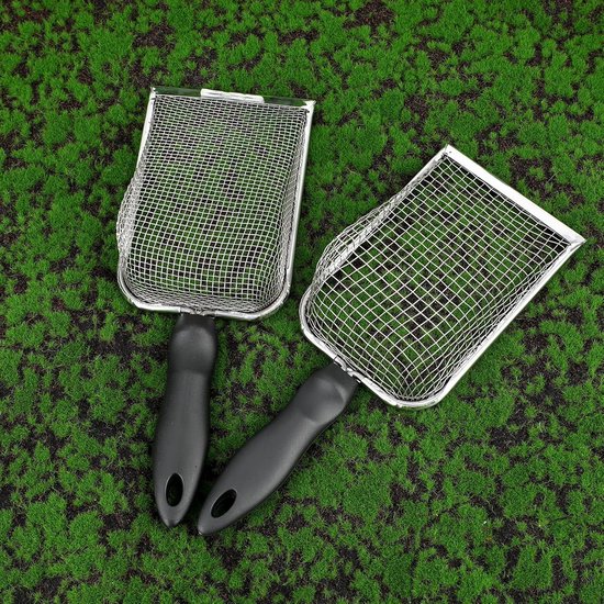 2-delige tuinzeef, 5 mm en 2,8 mm tuinzand- en compostzeef, grond- en steenscheppen, plantgereedschap met ergonomische handgrepen van Merkloos	 — afbeelding 3