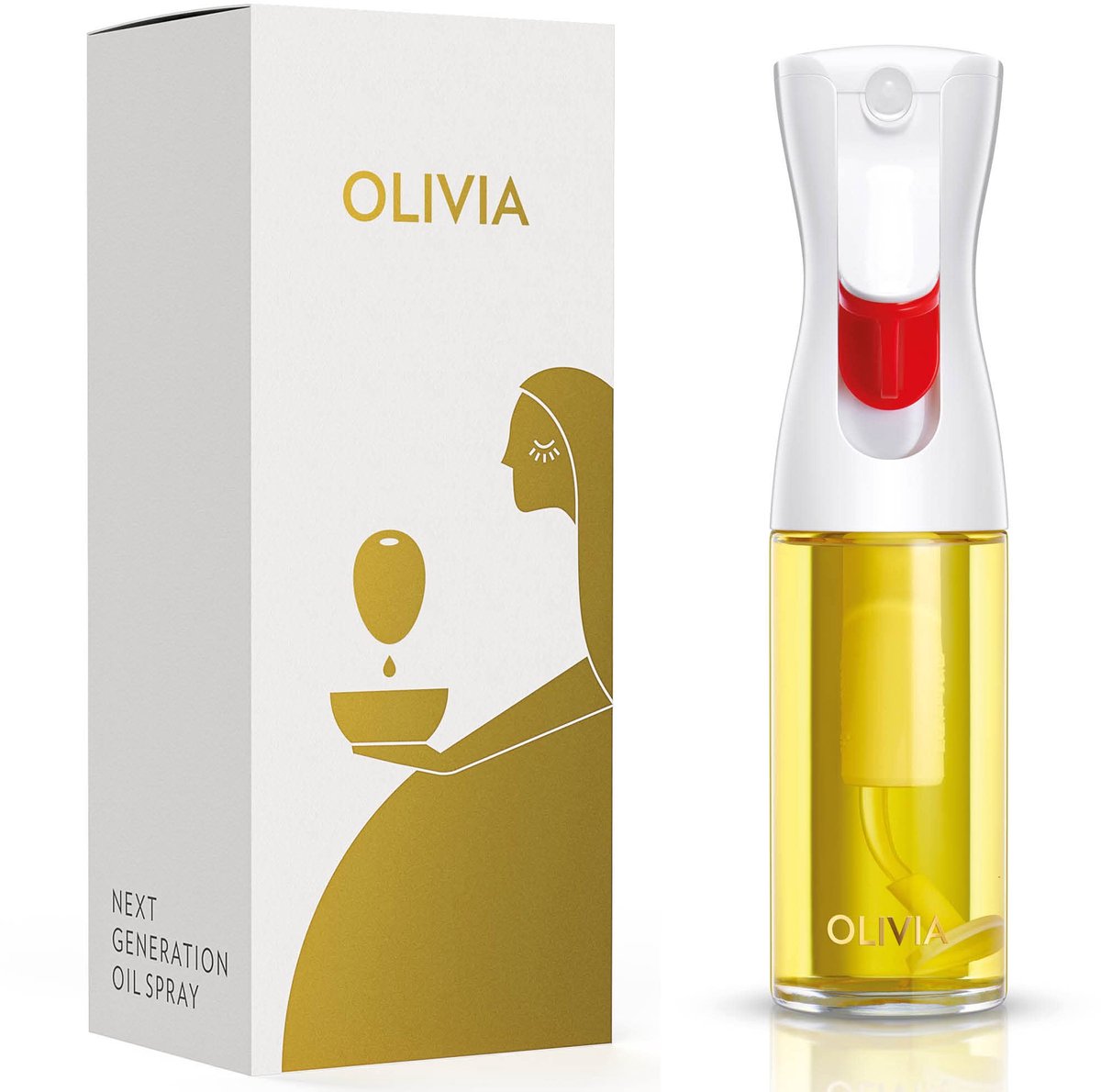 FLAIROSOL OLIVIA 130ml glazen olieverstuiver - Continue olieverstuivingstechnologie met portiecontrole - Veelzijdige olieverstuiver voor koken, salade, grillen, bakken (wit logo FLAIROSOL OLIVIA 130ml glazen olieverstuiver - Continue olieverstuivingstechnologie met portiecontrole - Veelzijdige olieverstuiver voor koken, salade, grillen, bakken (wit logo