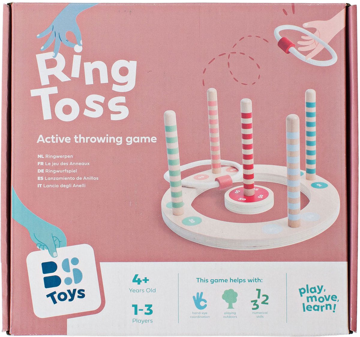 BS Toys Ringwerpen Werpspel - Buitenspeelgoed vanaf 4 jaar - Ring Gooien Speelgoed - Werpspel Kinderen - 5 ringen - Werpspel hout - Buiten speelgoed - Buitenspel - Buiten Spellen - Tuin Speelgoed - Houten speelgoed - Cadeau Kind — afbeelding 10