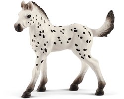 foto van Schleich paardenspeelgoed Knabstrupper veulen multicolor figuur.