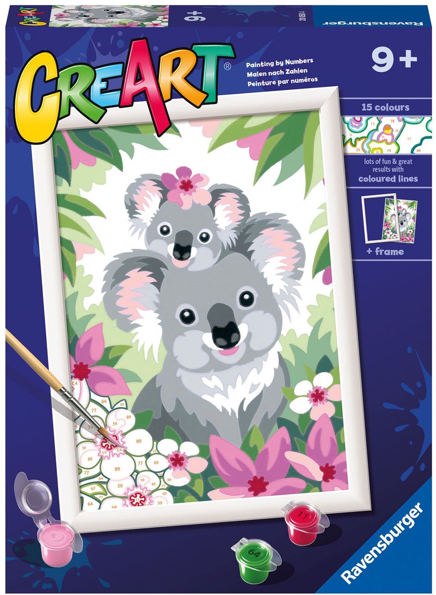 Ravensburger CreArt Koala Cuties - Schilderen op nummer voor kinderen