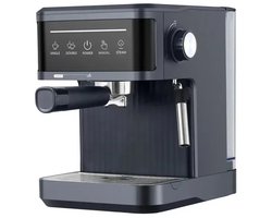 JLA Commerce - Espresso Apparaat - Geniet Van Barista-Kwaliteit Thuis Met Het LCD Touch Espresso Koffiezetapparaat - Met Semi-Automatische Pomp En Cappuccino Melkopschuimer Voor Perfecte Koffie Ervaringen - Donker Grijs