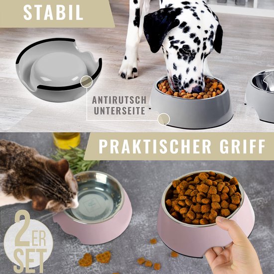 ne&no® Siliconen hondenbak 1200 ml met deksel voor kleine en middelgrote honden | luchtdicht verzegeld in de koelkast | voerbak hond antislip | voerbak hondenset