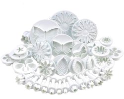 Auped 33-delige koekjesvormset voor taartdecoratie | Hart, vlinder, ster, bloemen (rozenblaadjes, madeliefjes, anjers) en meer | Bakbenodigdheden voor koekjes, cupcakes en decoraties