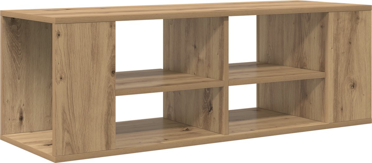 vidaXL - Tv-meubelset - 102 - x - 35 - x - 35 - cm - Artisan - Eiken - Bewerkt - hout