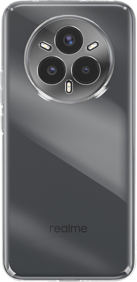 Avizar Hoesje Geschikt voor Realme 14 Pro Plus Zacht Silicone, Transparant