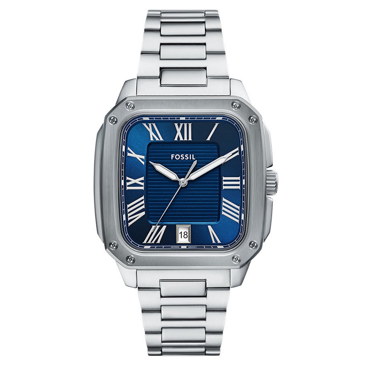 Fossil CROSBY Heren Horloge 42 mm - Zilverkleurig