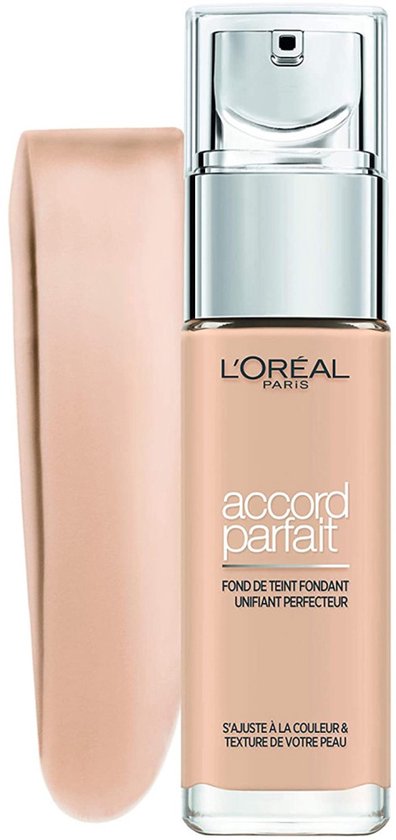 L’Oréal Paris - Accord Parfait Foundation - 1N - Natuurlijk Dekkende Foundation met Hyaluronzuur en SPF 16 - 30 ml