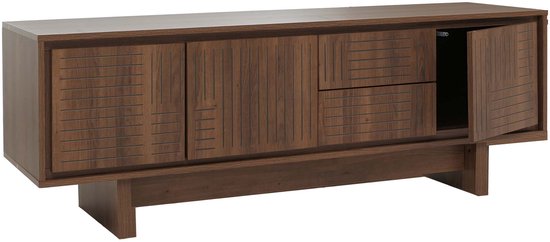 TV-rek HWC-L34, lowboard TV-tafel dressoir TV-kast ladekast, hout