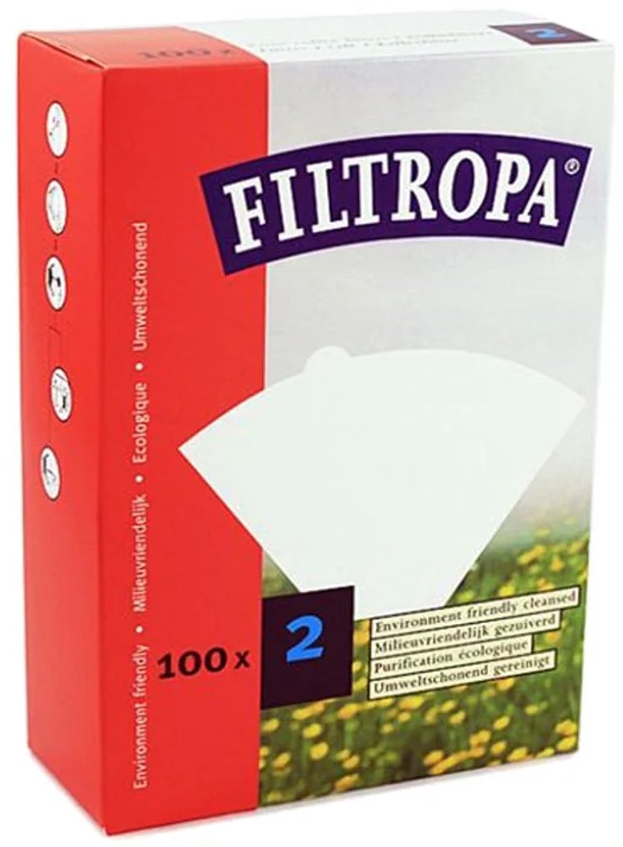 Filtropa Koffiefilters Nr.2 - Wit (100 stuks)