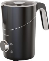 KitchenBrothers Elektrische Melkopschuimer - 4-in-1 - Melkklopper - 400 ML - Vaatwasserbestendig - Voor 3 Cappuccino's - Zwart