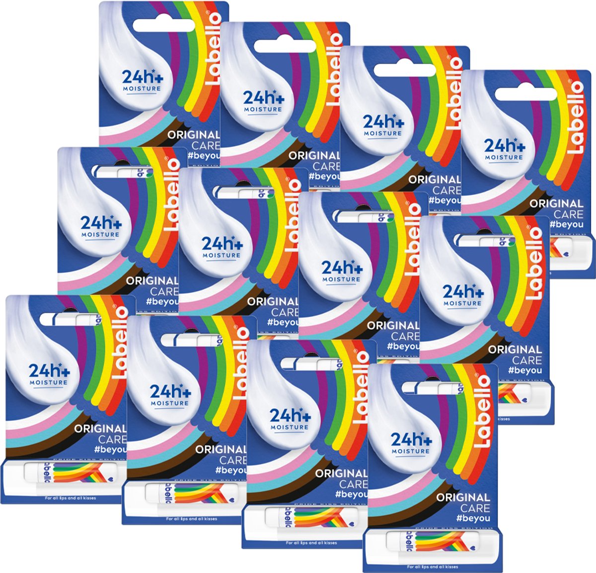 Labello Pride Kiss Edition Lippenbalsem - Hydraterend - Voordeelverpakking 12x