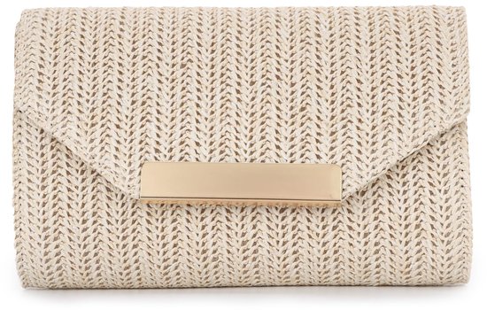 Sac à Main Pochette En Raphia - Style Bandoulière Multicolore - Neuf Sans étiquette