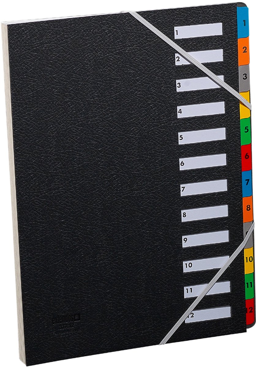 extendos pultordner/sorteerordner, DIN A4, 1-7, 7 vakken, zwart
