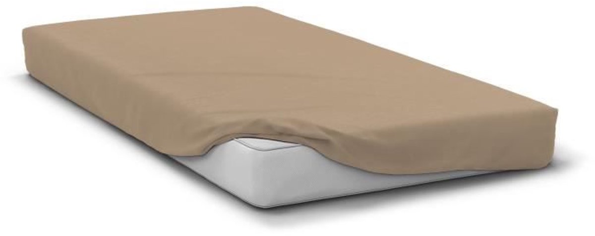Hoeslaken - HOME LINGE PASSION - HP72062 - 82 g microvezel - 90 x 190 cm - 30 cm zak - Beige