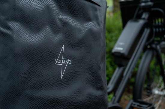 Voltano Dubbele Fietstas Rolltop Urban Black - 48 Liter - 100% Waterdicht - Fietstassen Electrische Fietsen