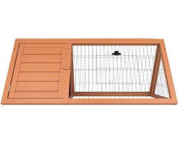 Thuys – Konijnenhok Van Hout – Driehoekige Huisdierenkooi – Voor Haas / Cavia’s – Met Uitloop