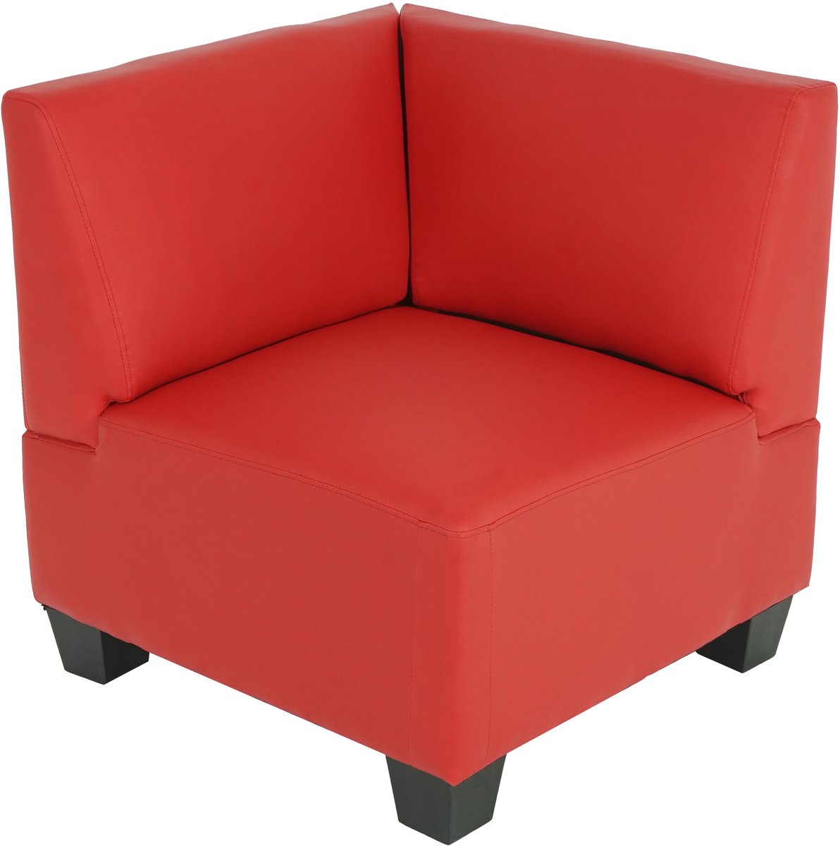 Modulaire hoekeenheid Lyon, kunstleer ~ rood
