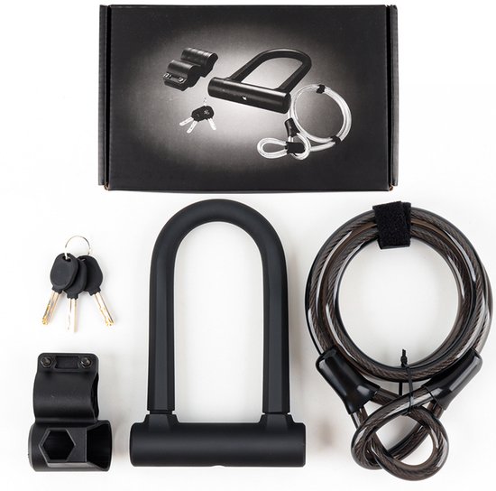 Lot De 2 Antivols Pliables Pour Vélo - Haute Sécurité Niveau 15 - Avec Support Et 3 Clés