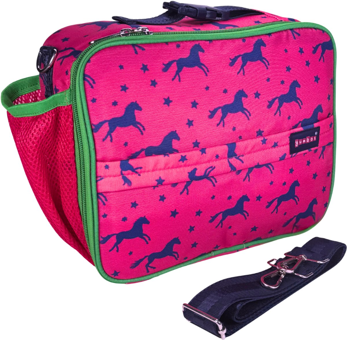 Yumbox Lunch Bag - waterafstotend - handige vakjes - lichtgewicht - Paarden