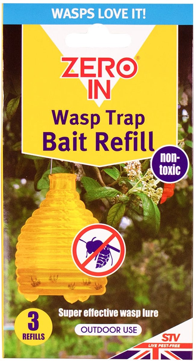 Zero In – Wespentrap Lokmiddel Navulling – 3 Zakjes