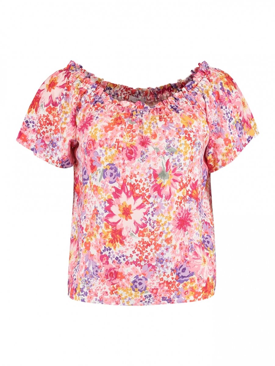 Hailys Dames Blouse | Bloemen | Viscose | Maat XS