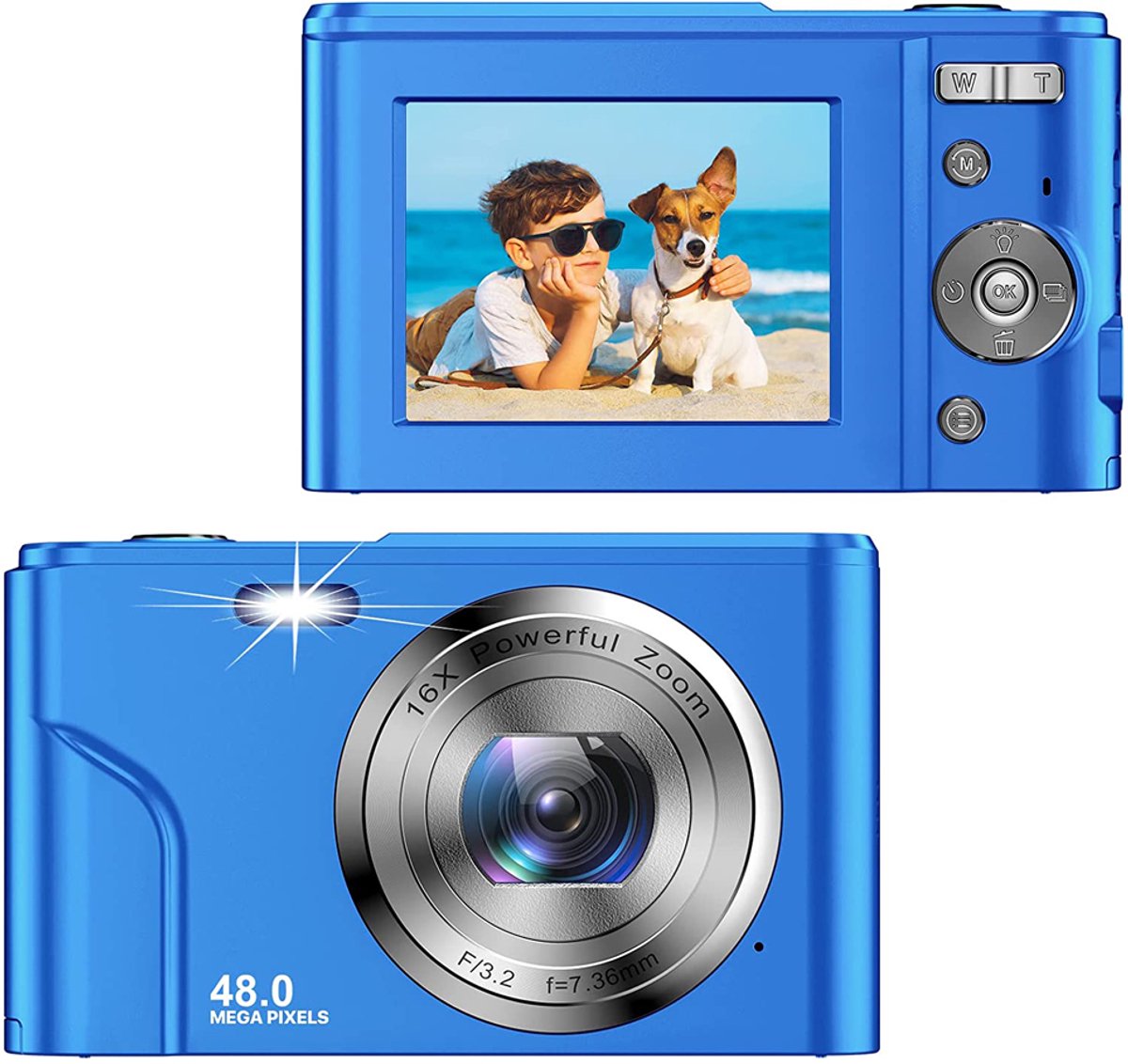 Crrynuo Digitale Camera - Fotocamera - Fototoestel - Compact Camera - 2.8 LCD - Vlog Camera - Foto & Video