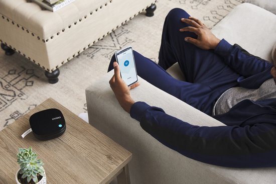 DYMO LetraTag 200B labelprinter met bluetooth | Compacte labelmaker | Verbinding via draadloze bluetoothtechnologie met iOS en Android | Inclusief 1 witte LetraTag tape