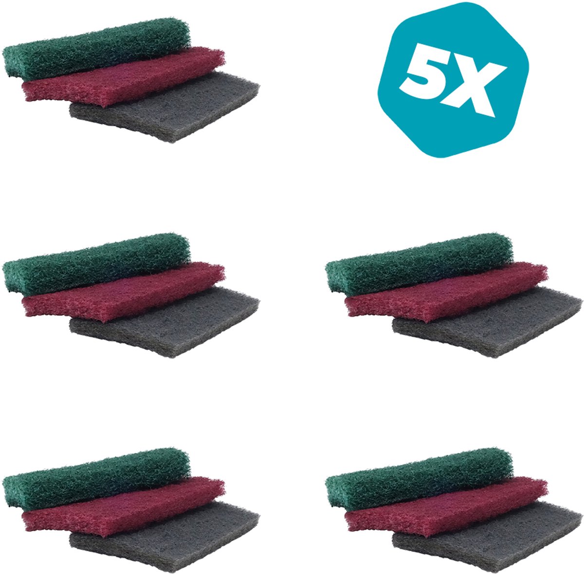 Schuurpads (5 × set van 3 pads) - Car Detailing - Schuursponzen