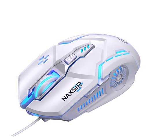 NAXSIR Mechanische Bedrade Gamingmuis - 6-Knop, 7-Kleuren RGB - Geluid/Stilversie
