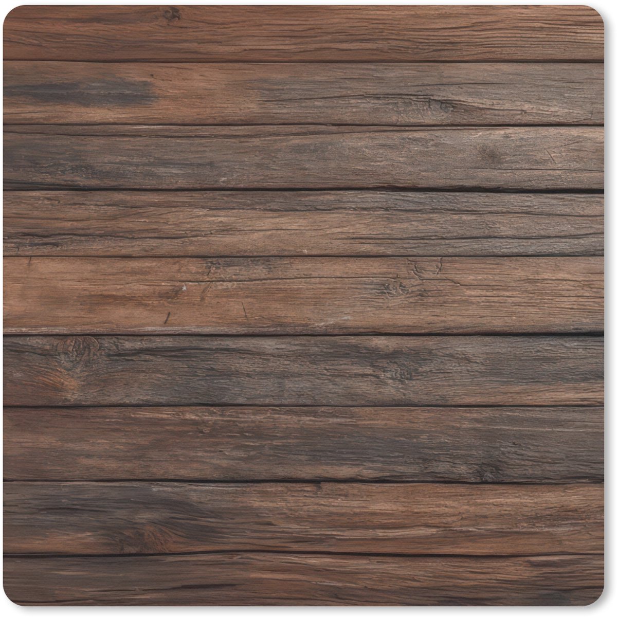 Muismat 20x20 cm - Mousepad Houten plankpatroon - Warmte - Natuurlijk - Muismatten