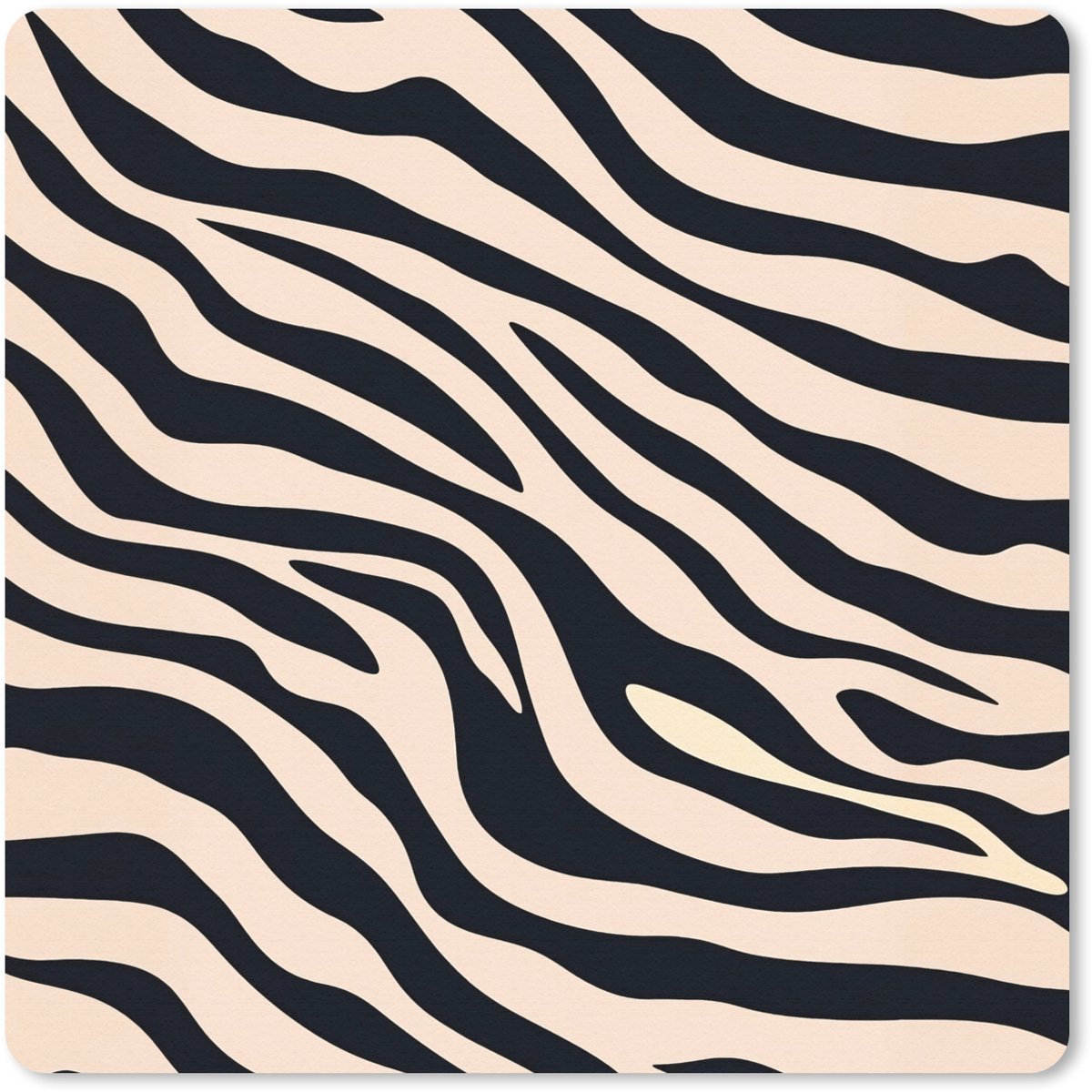 Muismat 30x30 cm - Mousepad Zebraprint - Dynamisch - Roze - Muismatten