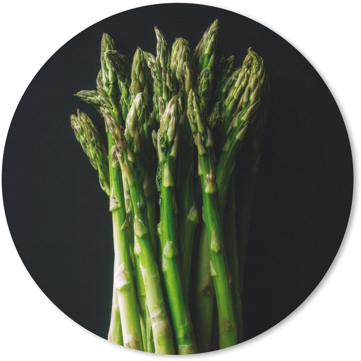 Muismat rond 20x20 cm - Mousepad Asperges - Felgroen - Ronde muismatten