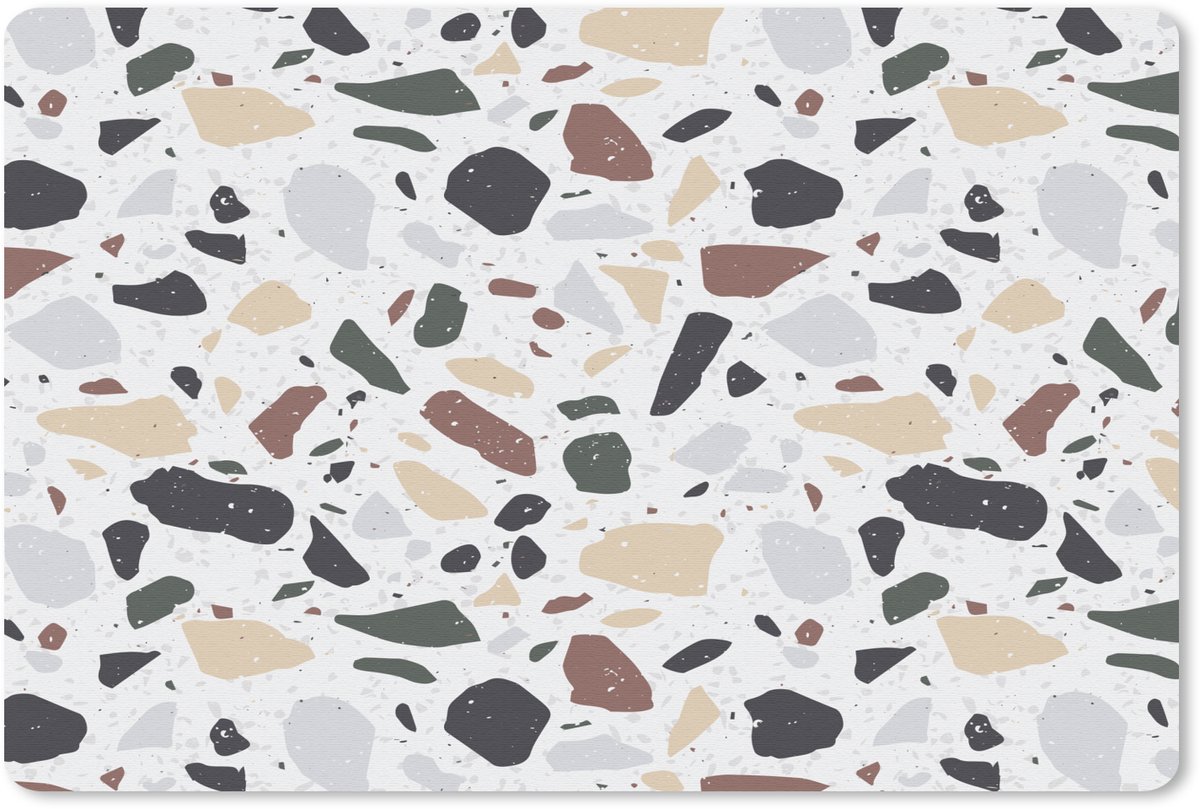 Muismat 27x18 cm - Mousepad Terrazzo - Patroon - Kleurrijk - Klei - Muismatten