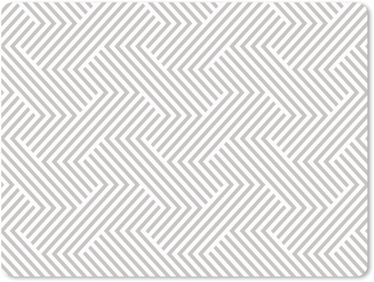 Muismat 23x19 cm - Mousepad Grafisch - Patroon - Modern - Schuin - Muismatten
