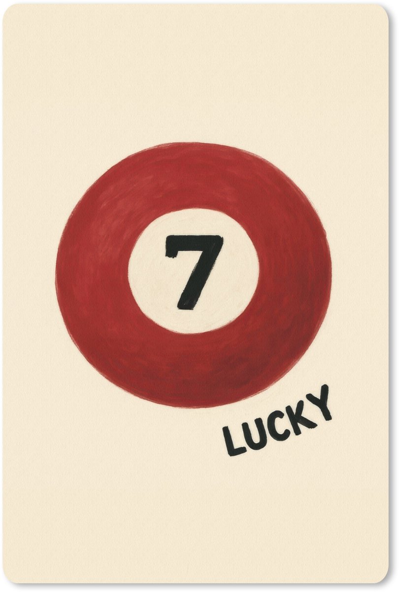 Muismat 18x27 cm - Mousepad Cirkel - Zeven - Lucky - Rood - Muismatten