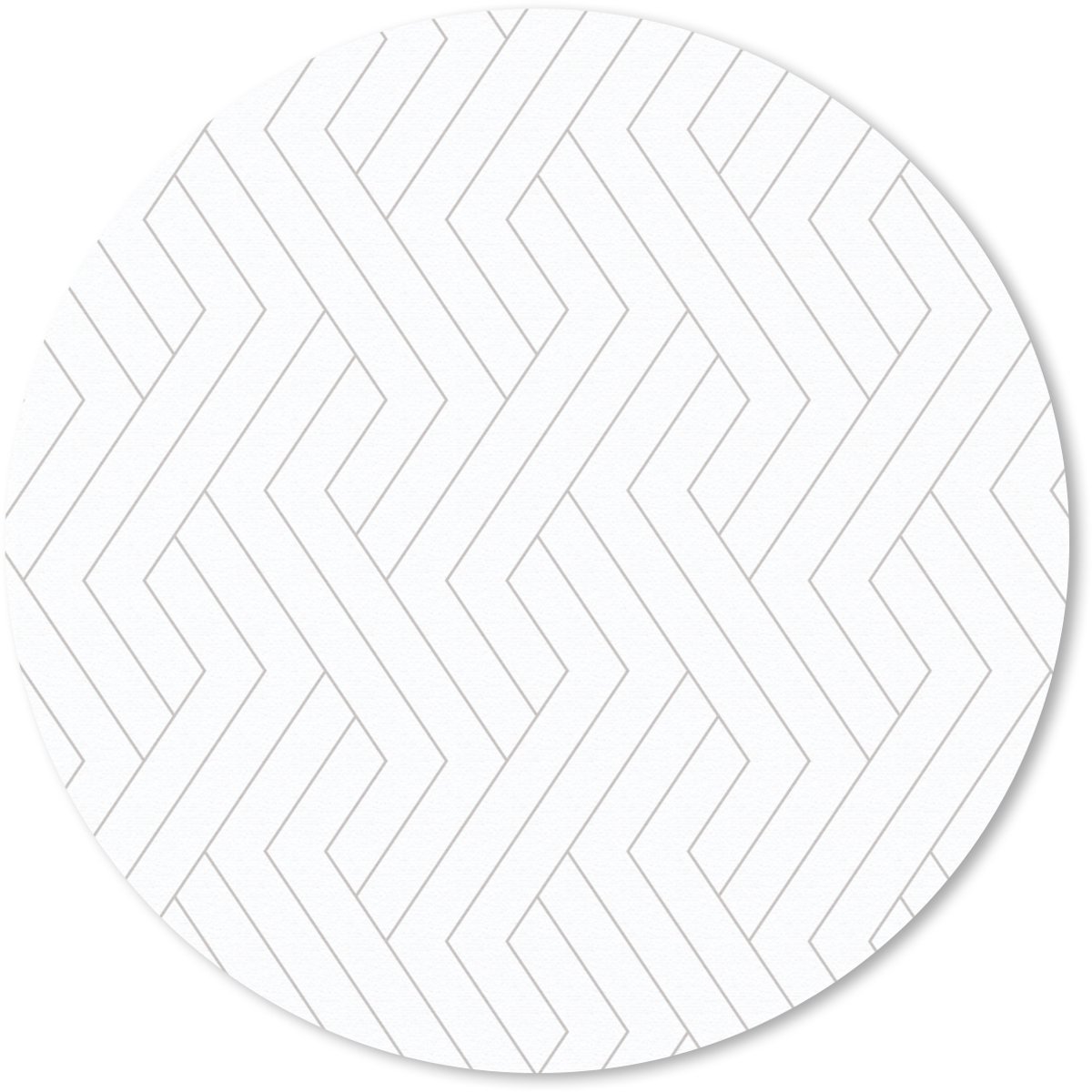 Muismat rond 50x50 cm - Mousepad Grafisch - Patroon - Modern - Schuin - Ronde muismatten