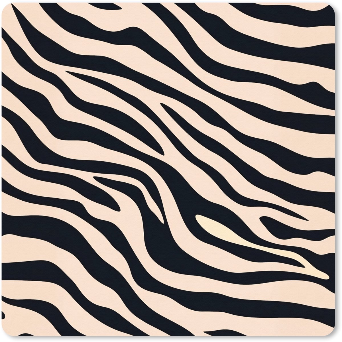Muismat XXL 40x40 cm - Bureau onderlegger - Bureau mat Zebraprint - Dynamisch - Roze - Bureaumat - Gaming mousepad xl - Bureaulegger groot - Computer deskmat