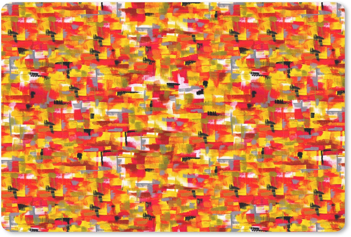 Muismat 27x18 cm - Mousepad Abstract - Verf - Rood - Muismatten
