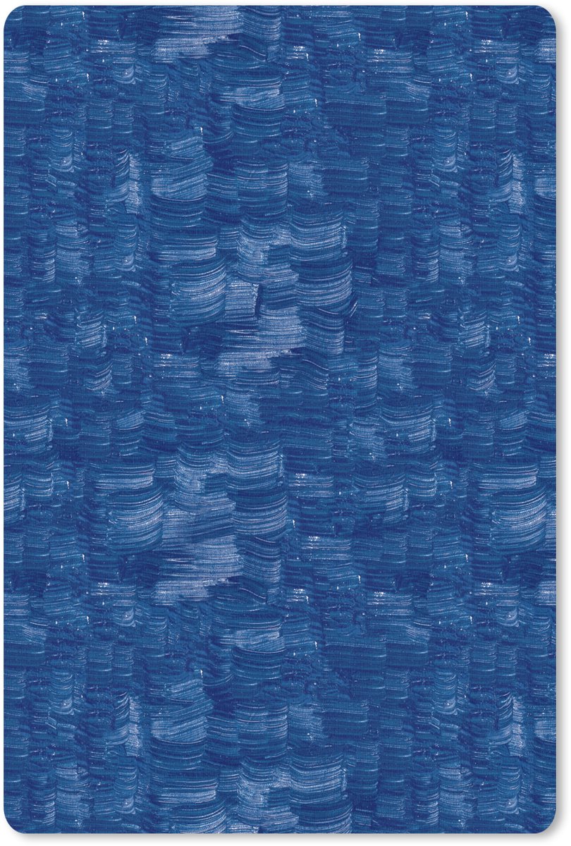 Muismat 18x27 cm - Mousepad Verf - Strepen - Blauw - Muismatten