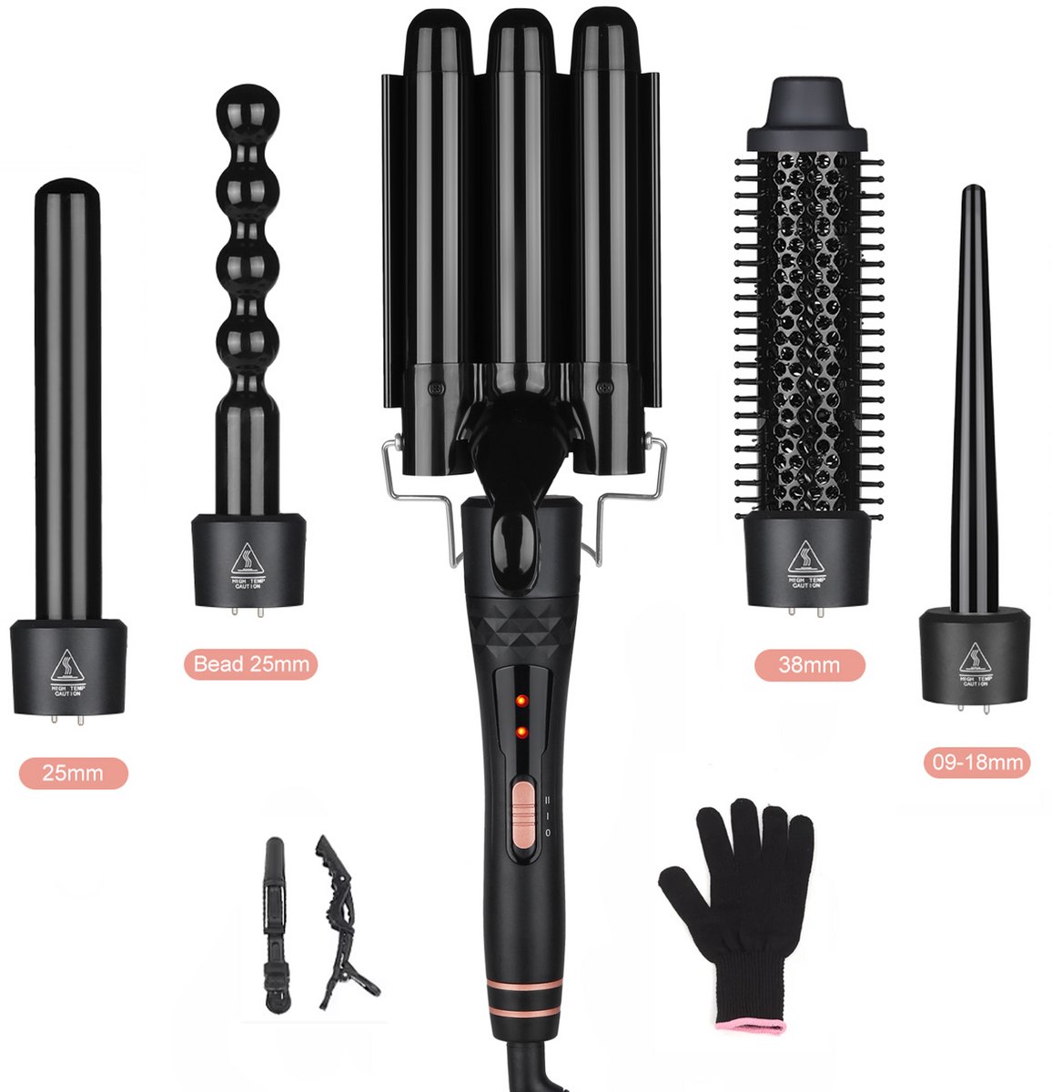 Evolure Krultang - Wafeltang - Waver - 5-delige Haarkruller