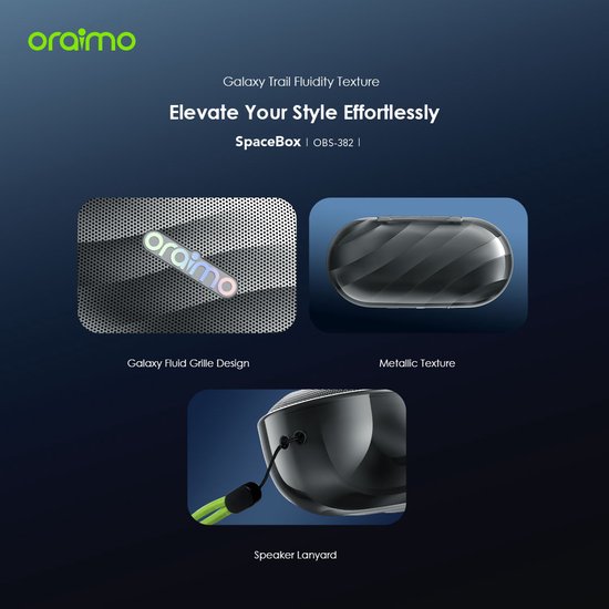 oraimo SpaceBox - Bluetooth Speaker - HavyBass™ - LED Verlichting - 30u Batterij van oraimo — afbeelding 4