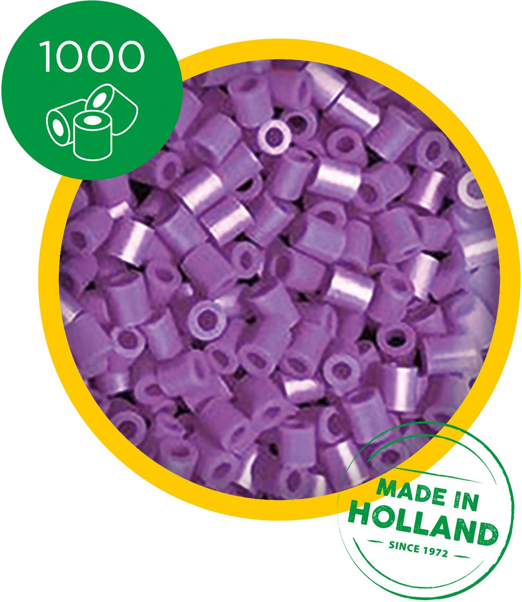 SES Creative Beedz Strijkkralen - Navulling Paars - Vanaf 5 Jaar - 1000 Stuks - Knutselen - PVC-Vrij - Schoencadeautjes Sinterklaas — afbeelding 3
