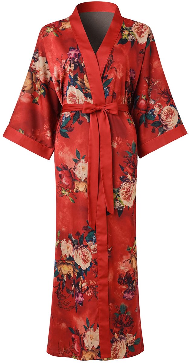 Kimono Badjas & Nachthemd - Lang - voor Dames - Rozenrood