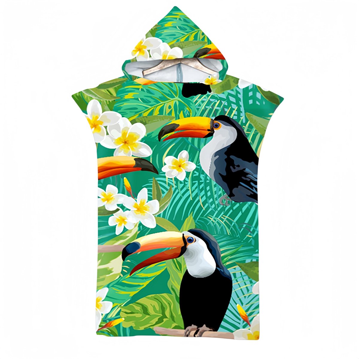 Surfponcho Handdoek - Met capuchon en print - Voor volwassenen - 85 x 110 cm